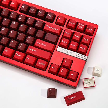 KBDiy GMK Jamon Keycap Red Retro PBT ISO Double Shot Cherry Profile Keycaps For MX Switches 60 Mechanical Keyboard Gamer Key Cap