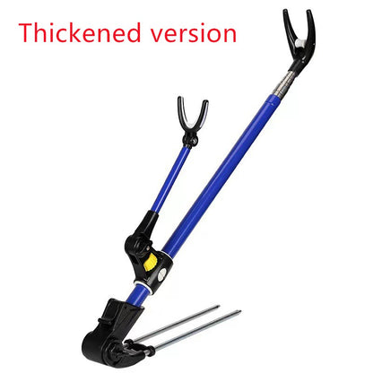 1.7M/2.1M/2.4M Novo Suporte de Vara de Pesca Telescópico de Aço Inoxidável Engrossado, Suporte de Vara de Pesca Dupla Finalidade, Suporte para Vara de Pesca
