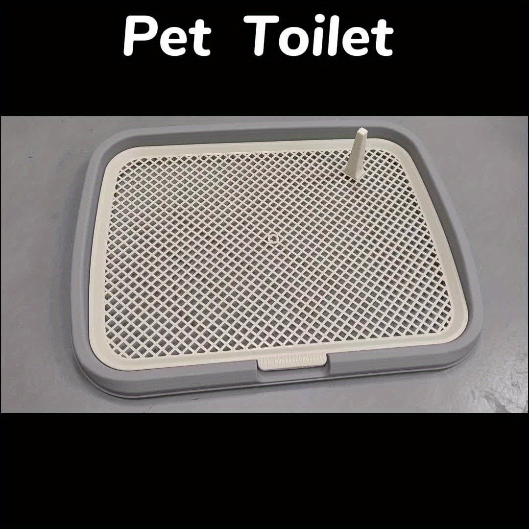 Vaso Sanitário para Treinamento de Cães, Suporte Plástico para Tapete Higiênico de Cães com Rede Removível, Bandeja Sanitária Reutilizável para Treinamento de Cães para Animais de Estimação