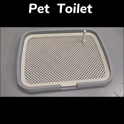 Vaso Sanitário para Treinamento de Cães, Suporte Plástico para Tapete Higiênico de Cães com Rede Removível, Bandeja Sanitária Reutilizável para Treinamento de Cães para Animais de Estimação