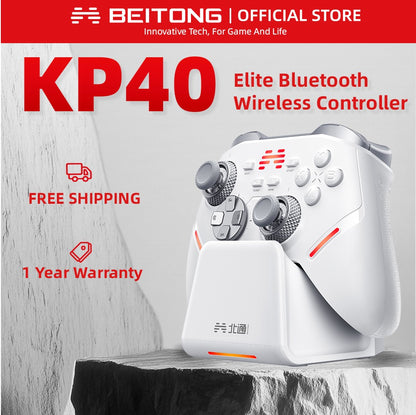 BEITONG KP40 Elite Wireless Controller for PC/Switch/iOS/Android/Steam, Adjustable TMR Joystick, 1000Hz Pro Gamepad