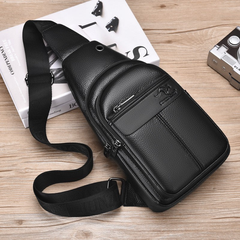 Luxury Brand Kangaroo Leather Men Chest Bag Travel Hiking CrossBody Bag Male Messenger Bag For Men Leather Chest Pack Sling Bag