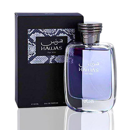 Perfume masculino Hawas – eau de toilette spray 100ml (3.4oz), perfume árabe premium