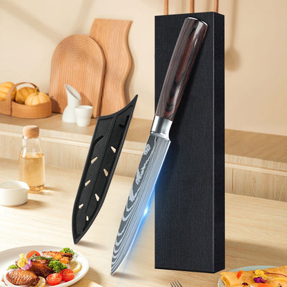 ZENG 3pcs Hot Sale Kitchen knife Stainless Steel 8inch Chef Knife,Santoku Knife, 6inch Utility Knife Kitchen Convenience Set