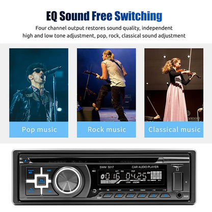 ESSGOO Universal CD DVD Player Car Stereo Head Unit USB/SD TF AUX Bluetooth 4.0 Handsfree Single 1 DIN In-Dash FM Radio MP3