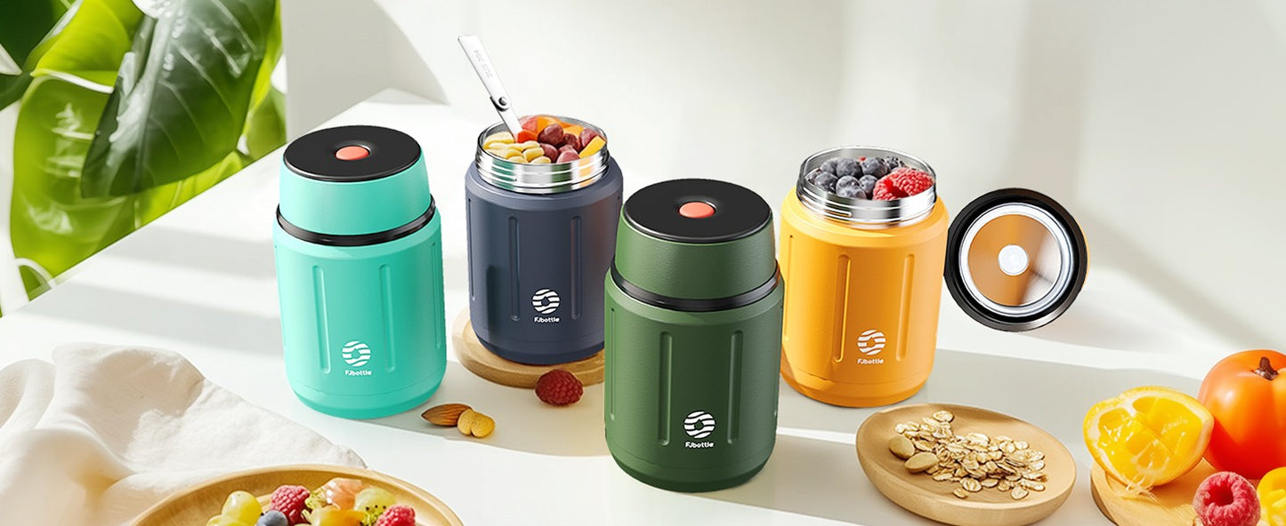 Marmita Térmica a Vácuo FEIJIAN de Aço Inoxidável 316 - 750ml com Colher Grátis