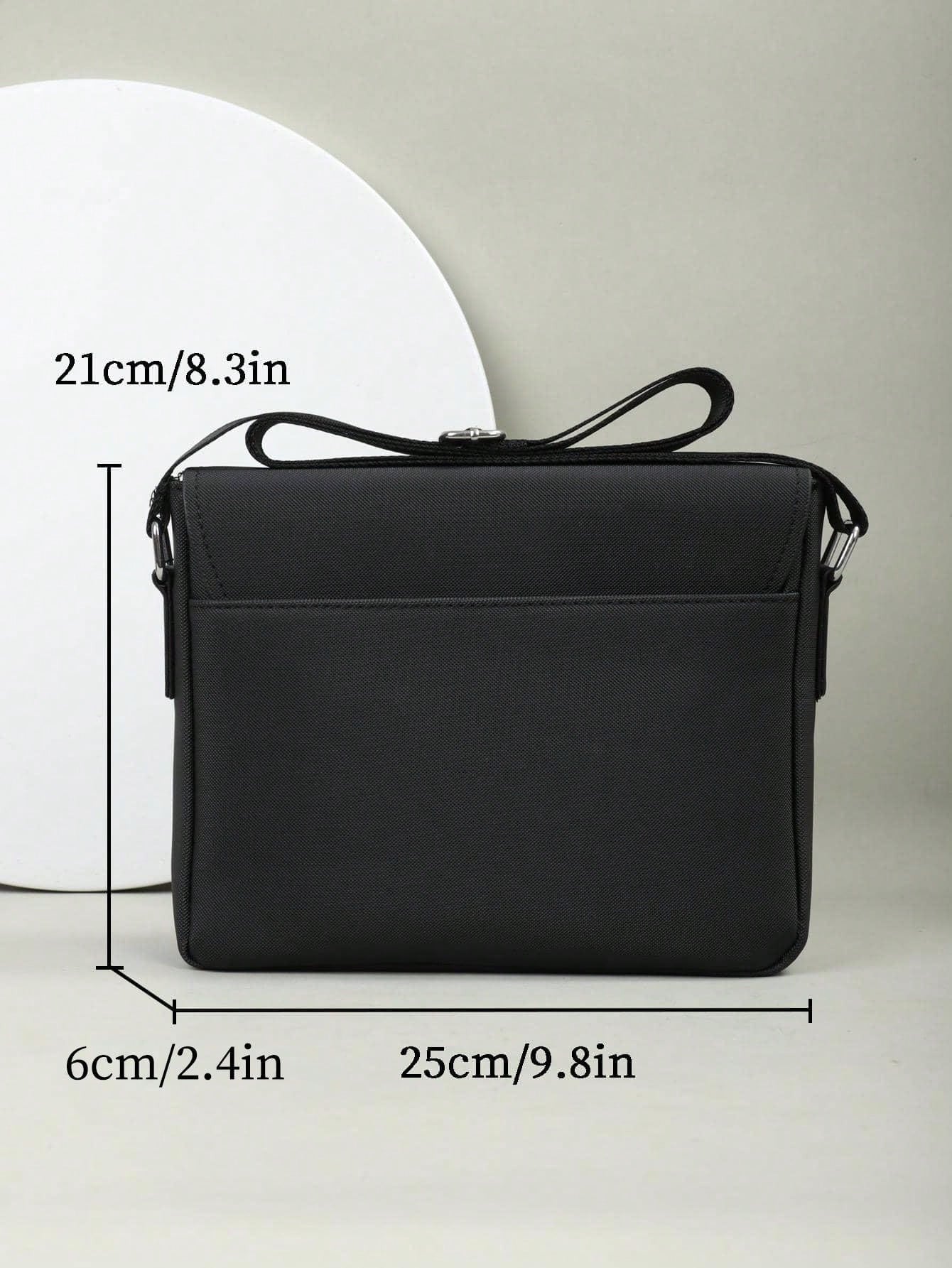Classic Solid Stylish Simple Men's Crossbody Bag Daily Commuter Travel Large Capacity Shoulder Bag Messenger Bag
