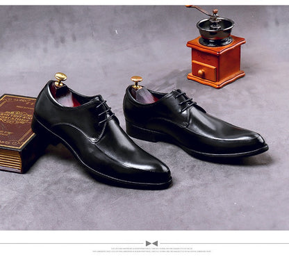 New Brand Genuine Leather Business Dress Shoes Men Formal Wear Casual British Large Size Leather Shoes Pointed Toe Oxfords