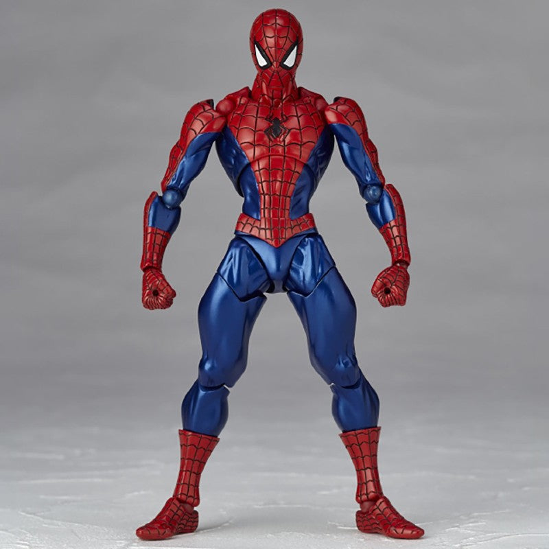 Revoltech Spiderman Figura Amazing Yamaguchi No.002 Homem-Aranha Boneco de Ação Modelo de Coleção Peter Parker Figuras Articuladas Brinquedos