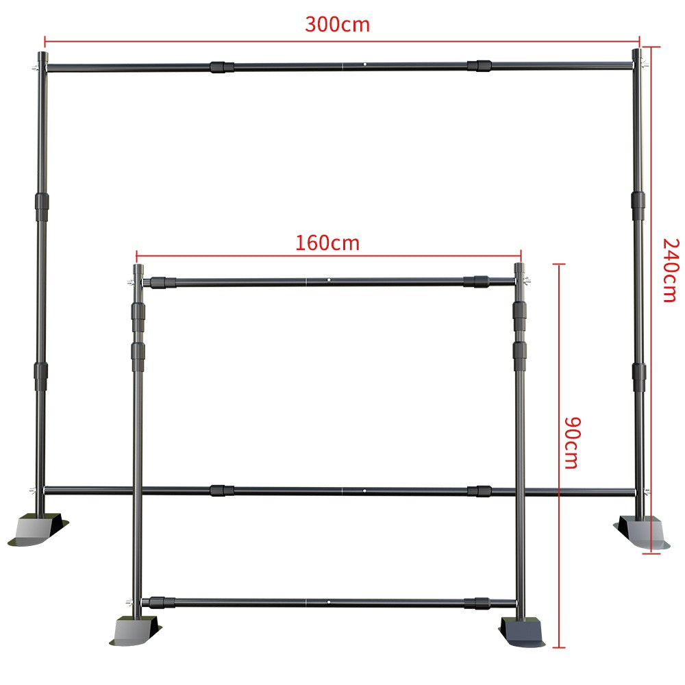 Double-Crossbar Backdrop Background Stand Frame Support System For Photography Photo Studio Video Muslin Green Screen
