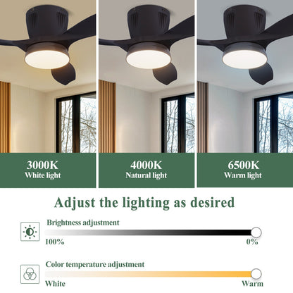 Minimalist Home Fan Light Nordic Led Living Room Restaurant Silent All-in-one Ceiling Fan Ceiling Lamps for Living Room Bedroom