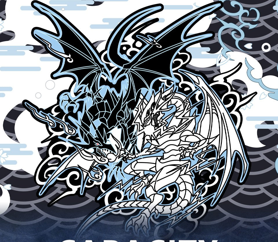 Diviner Dragons Chi Deck Box Dicewinder para YGO, comporta 100 cartas com double-sleeve, Caixa de Armazenamento de Cartas com Bandeja de Dados para TCG MTGames PTCG