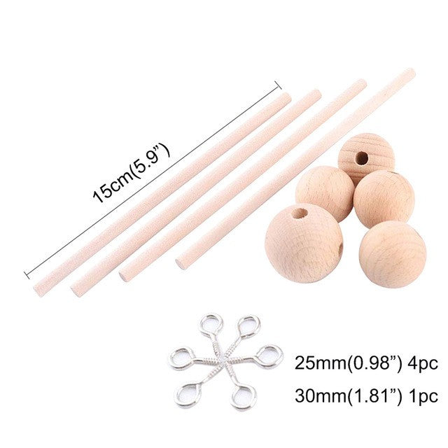 Baby Wooden Bracket Bed Bell 0 6 Months Toy Bracket Accessories Hanging Bracket Soft Mobile On the Bed Baby Room Decoration Crib