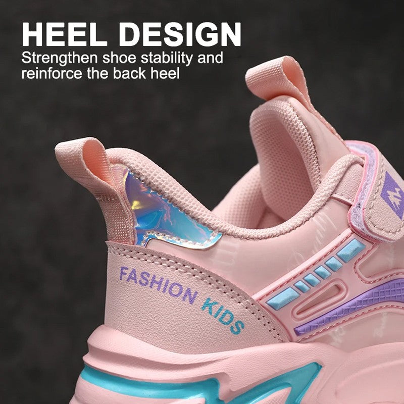 Children Sneakers Casual Shoes for Girls Pink Comfortable Leather Running Sports Kids Girl Flat Breathable Shoes