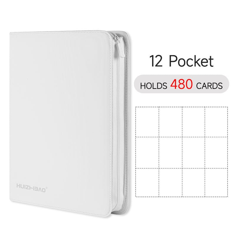 Fichário de Cartões com Zíper, 9/12 Bolsos, Álbum de cards de troca, Página de carregamento lateral durável para mtg tcg para pokemon para yugioh para futebol