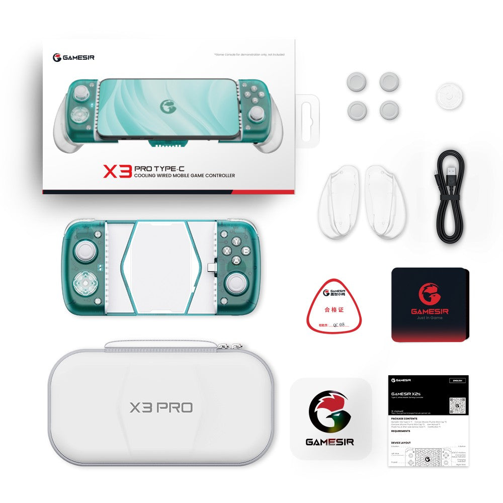 GameSir X3 Pro Gamepad with Hall Effect Joystick, Micro Switch Button, Cooling Fan, Android Cellphone iPhone Gaming Controller