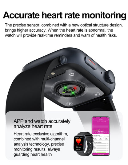 Smartwatch Versão Global Masculino Feminino HD AMOLED Display Frequência Cardíaca Chamada Bluetooth Rastreamento GPS Relógios Inteligentes Esportivos à Prova d'Água