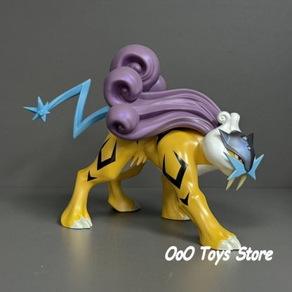 9,5cm Anime Pokémon Figura Três Figuras de Ação Sagradas Estátua de PVC Enfeite de Mesa Modelo Colecionável Brinquedos Presentes