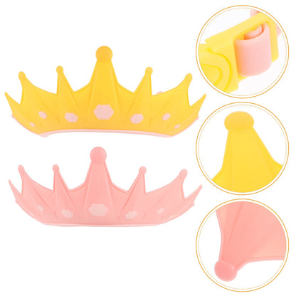 2Pcs Baby Shower Cap Adjustable Soft Silicone Bath Hat Toddler Hair Washing Shield Ear Protection Baby Shower Cap