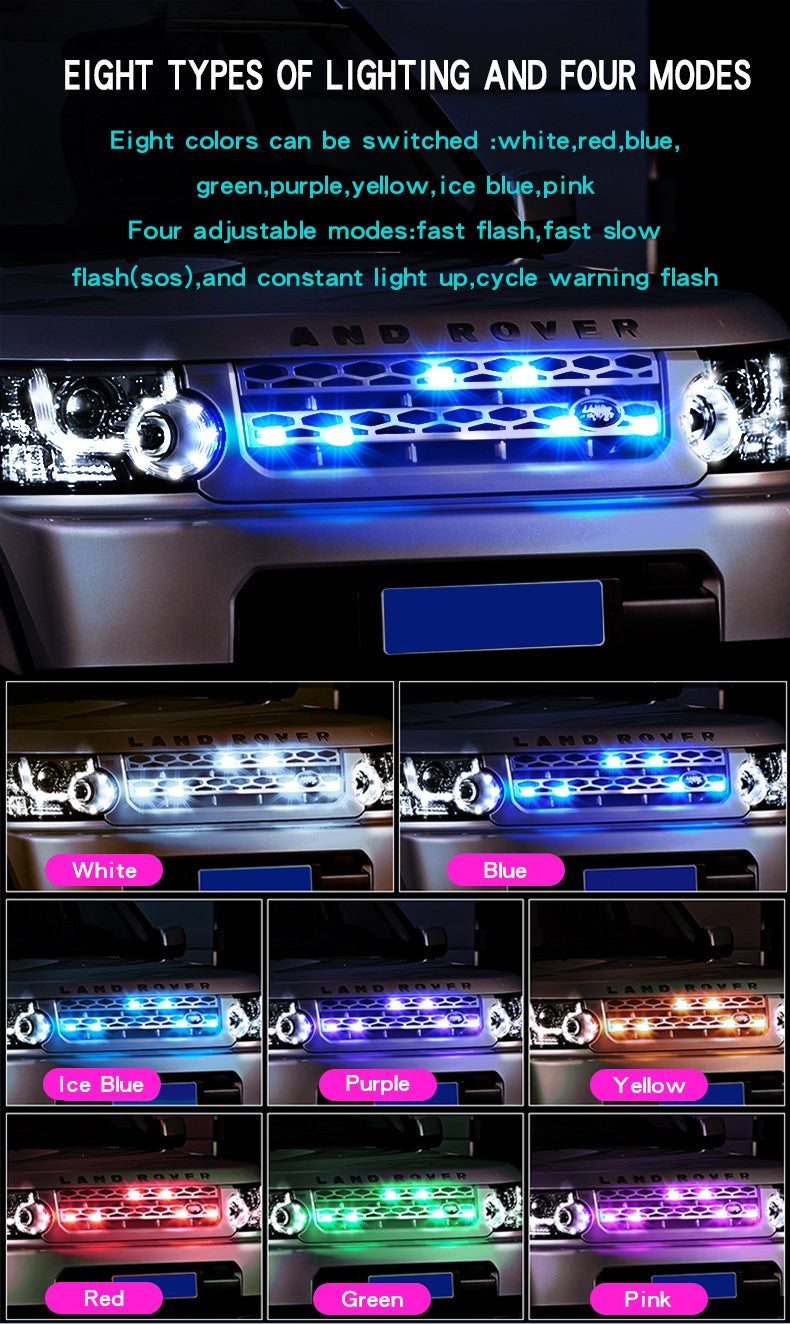 2/4/6pcs Wireless Remote Control LED Strobe Light for Car Auto Motorcycle Bike Drone Scooter Anti-collision Warning Lamp Flash