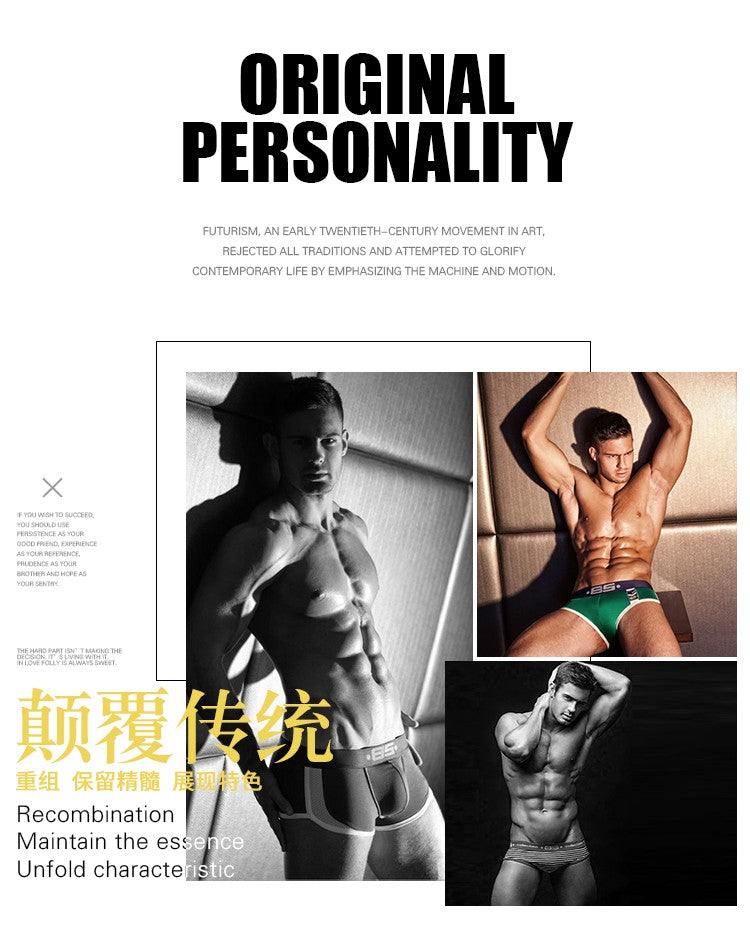 BS 4PC/LOT Men Briefs Sexy Underwear Male Underpants Men's Sexy Breathable Brief Pants Comfortable Men Briefs Underwear Cotton