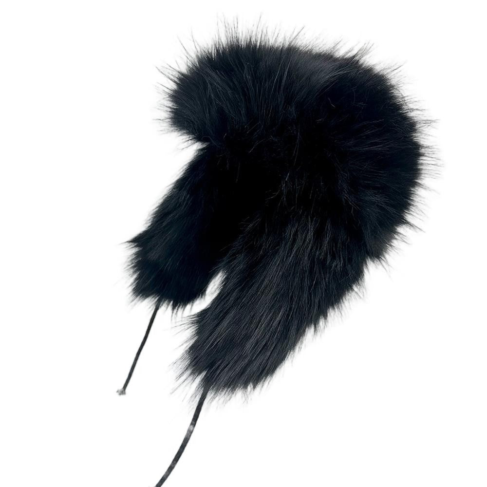 Gorro de inverno russo feminino com proteção de orelha de pele sintética, gorro corta-vento quente para senhoras, moda de luxo, chapéu de esqui de cor sólida com aba larga