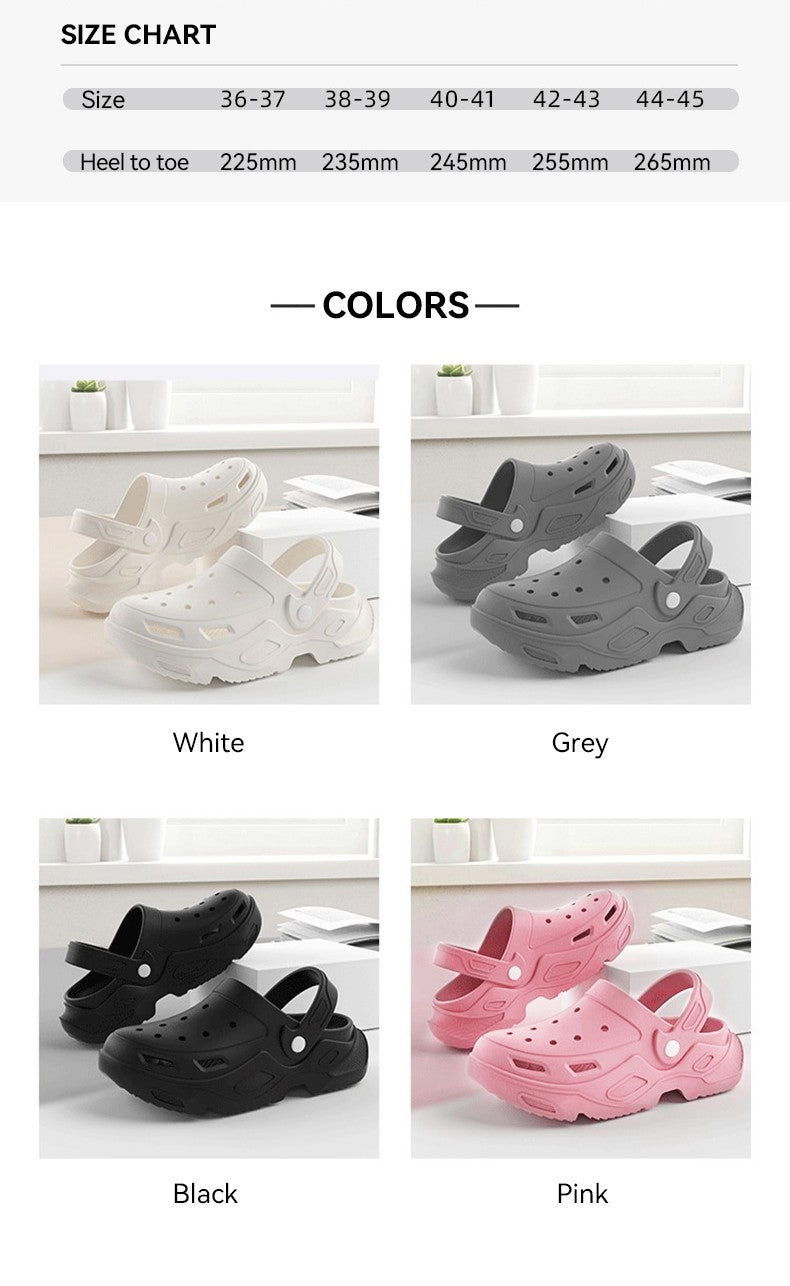 Summer Comfortable Soft Heightening Sandals For Men Platform High-heeled Outdoor Non-slip Waterproof Sandals For Women Clogs