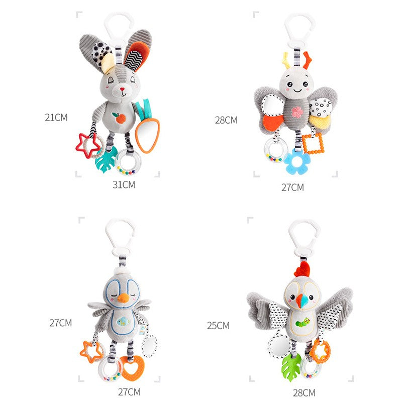 Chocalhos de Bebê Móbiles Desenho Animado Sino Animal Brinquedo Crianças Educação Precoce Desenvolvimento Sensorial Aperto de Mão Coelho Pinguim Chocalhos Brinquedos Presente