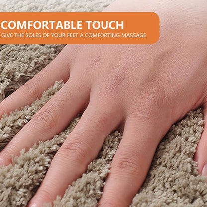Bathroom Rug Super Absorbent Soft Microfiber Shaggy Bath Mat Non-Slip Machine Washable Bath Rug