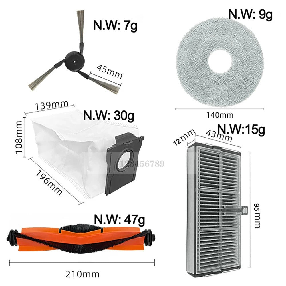 Dreame X40 Ultra / X40 Pro Robot Vacuum Spare Parts Main Side Brushes Mop Cloths HEPA Filters Dust Bags Accessories