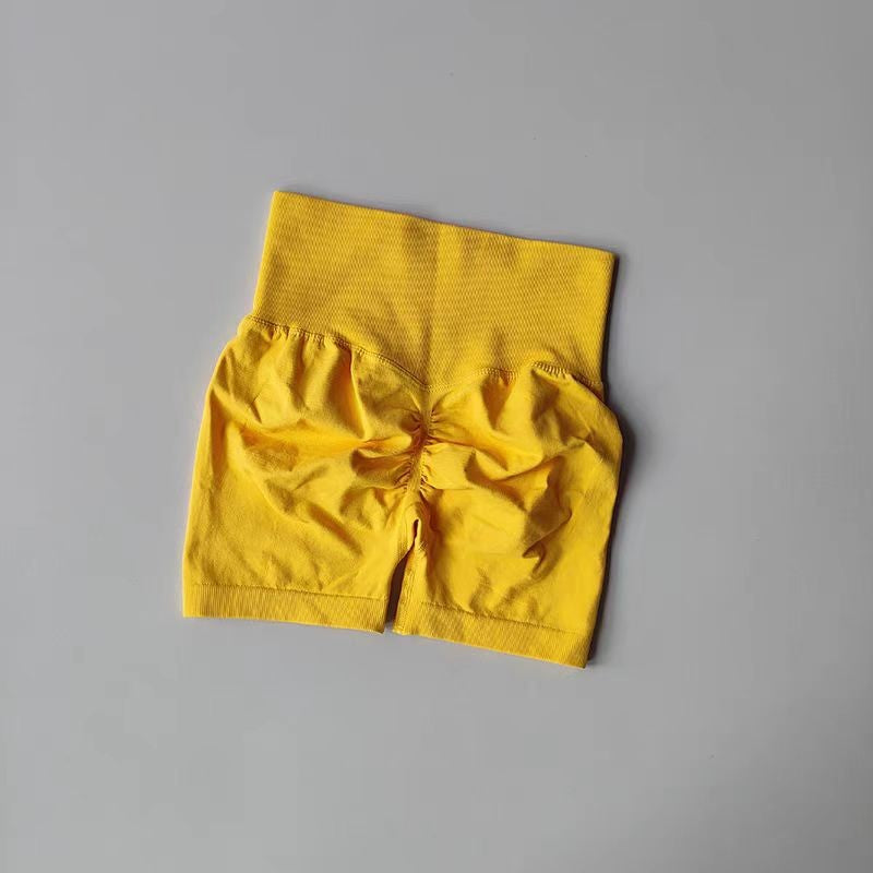 Summer High-Waist Women's Yoga Shorts Breathable Fitness Shorts Butt Lift Sports Running Cycling Push-Up Workout Gym Shorts