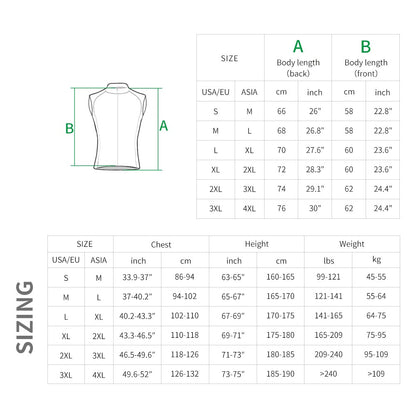 WOSAWE Mens Cycling Windproof Jacket Ultralight Windbreaker MTB Road Bike Vest Water Resistant Long Jersey with 2 way YKK zipper