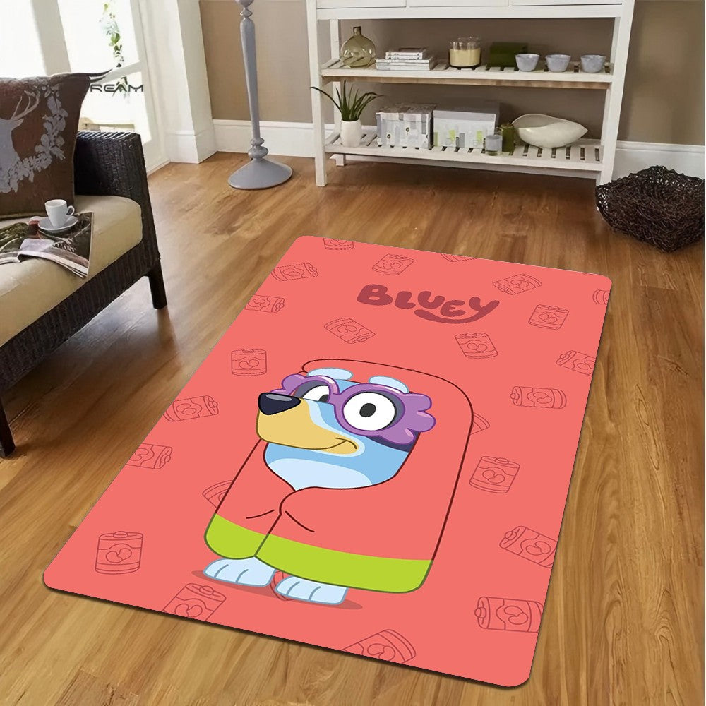 MINISO Disney-Bluey Area Rugs Anti-slip Carpets for Living Room Kids Playmat Bedroom Decor Popular Rug Sofa Floor Mat Room Decor