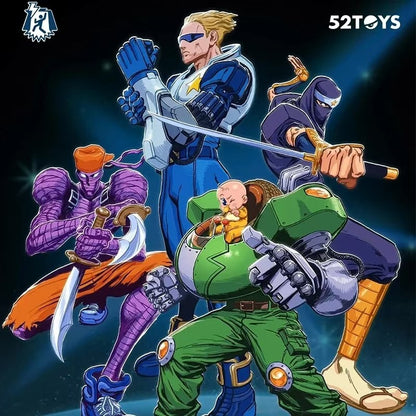 Em estoque 52TOYS CAPCOM Captain Commando Boneco Mack The Knife Ginzu The Ninja Baby Head Boneco de Ação Estátua Colecionável Modelo