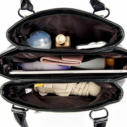 Genuine 3Layers High Quality Soft PU Leather Ladies Shoulder Crossbody Bags for Women  Luxury Handbags  Women  Designer A Main