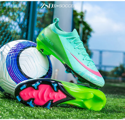 New Men Soccer Shoes TF/FG Society Match Cleats Football Field Boots Indoor Professional Training Original Women Football Shoes