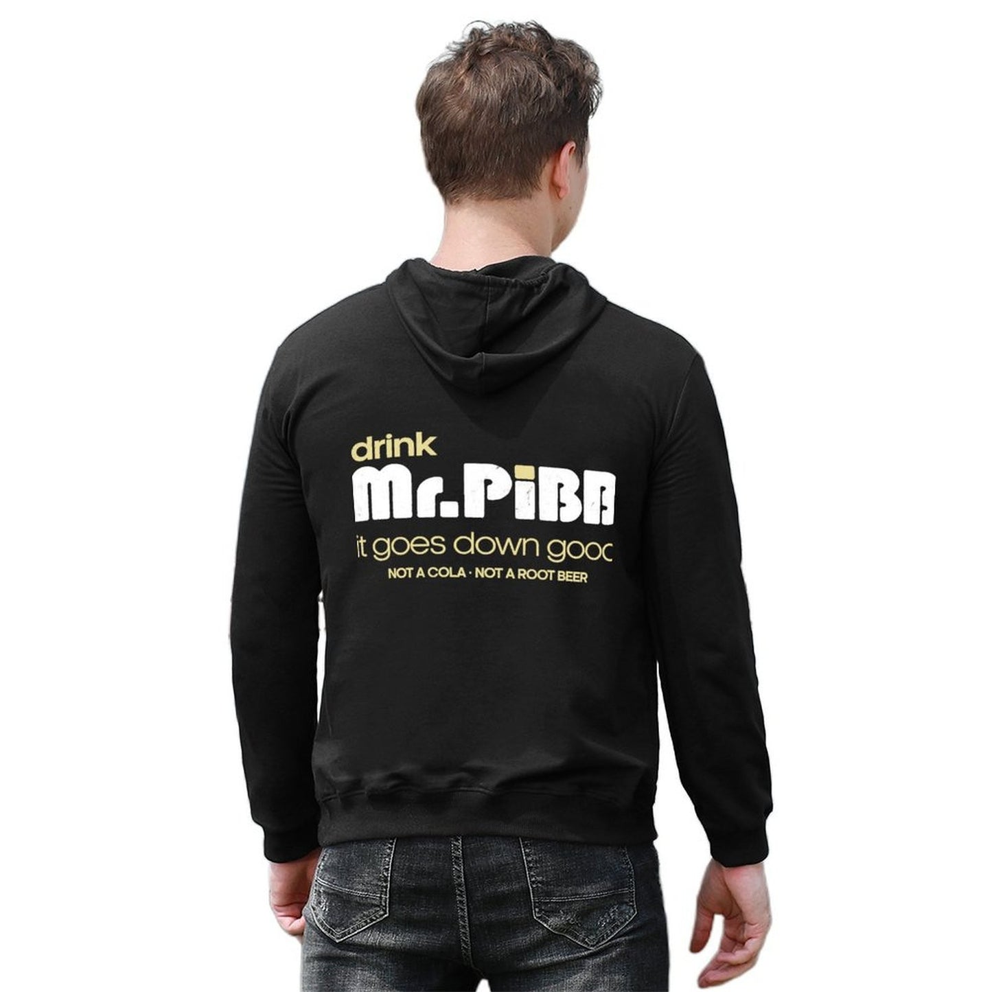 Drink Mr Pibb // Vintage 80s Distressed Style Hoodie fashion men anime clothes blouse aesthetic clothing men's oversize hoodie