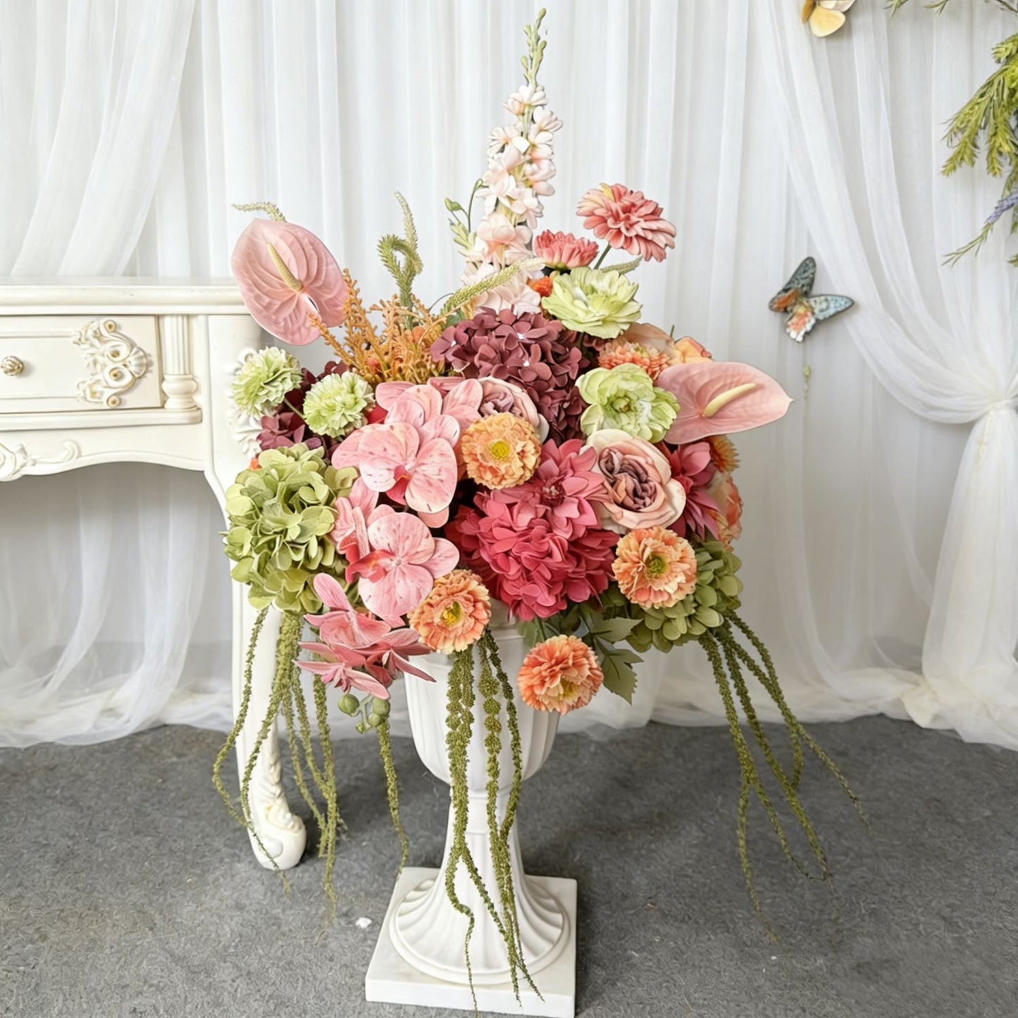 Customized Luxury Artificial Flower Ball, Wedding Table Centerpieces, Wedding Aisle Floral Arrangement for Event Decor