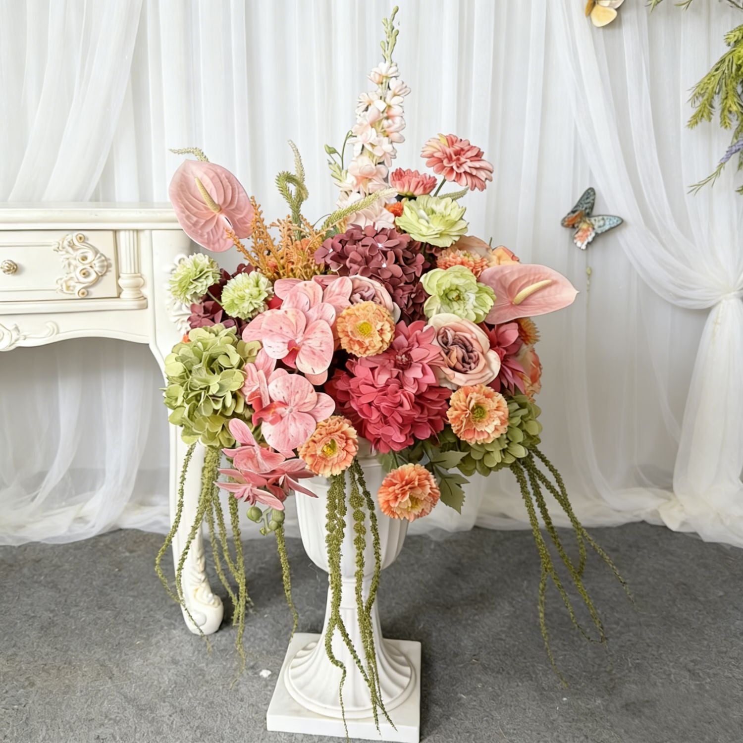 Customized Luxury Artificial Flower Ball, Wedding Table Centerpieces, Wedding Aisle Floral Arrangement for Event Decor