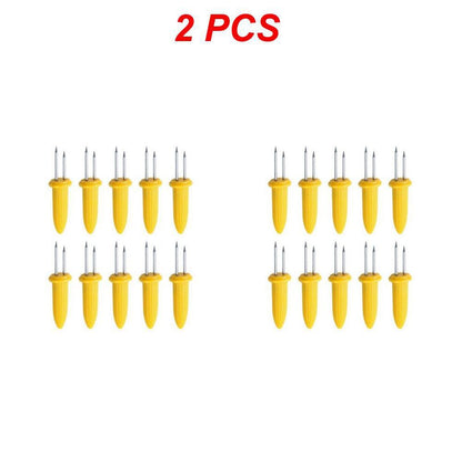 Stainless Steel Corn Forks Skewer Small BBQ Camping Corn Holders Heat-resistant Kitchen Accessories Outdoor Barbecue Tool