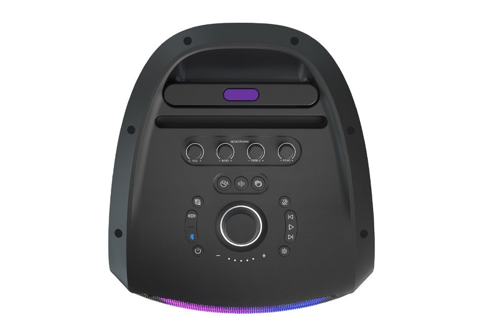 Caixa de Som para Festa Tronsmart Halo 300 240W com Entrada para Guitarra/Microfone/XLR, TWS, 20H de Reprodução, Rodas e Alavanca Oculta, para Festas