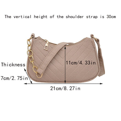 Trend Mini Shoulder Bags For Women Fashion Felt Women's Bag Design Advanced Underarm Handbags Beautiful Purses Crescent SaddleBa