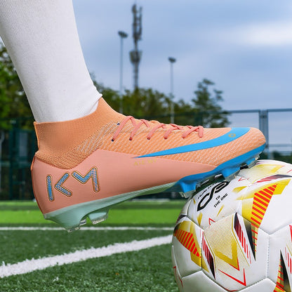 New Men Soccer Shoes Adult Futsal Sport Indoor Football Boots Cleats Non-Slip Boys Grass Ultralight Turf Comfortable Match