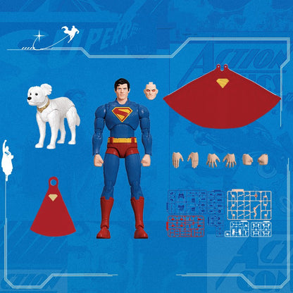 Original BLOKEES Justice League DC Superman Bonecos de Ação Modelos de PVC Articulações Móveis Enfeite de Mesa Brinquedos de Montar Presentes de Aniversário