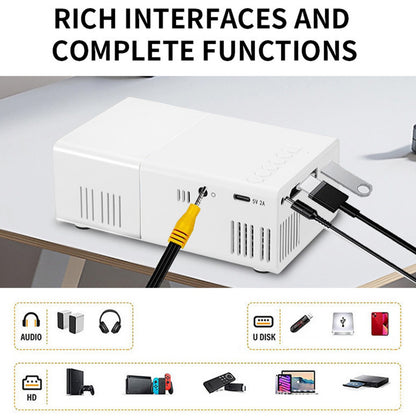 Projetor de Vídeo de Bolso Pico LED 1080P Compatível com HDMI AV Laptop Smartphone Projetor de Vídeo 4K HD para Filmes ao Ar Livre e Acampamento