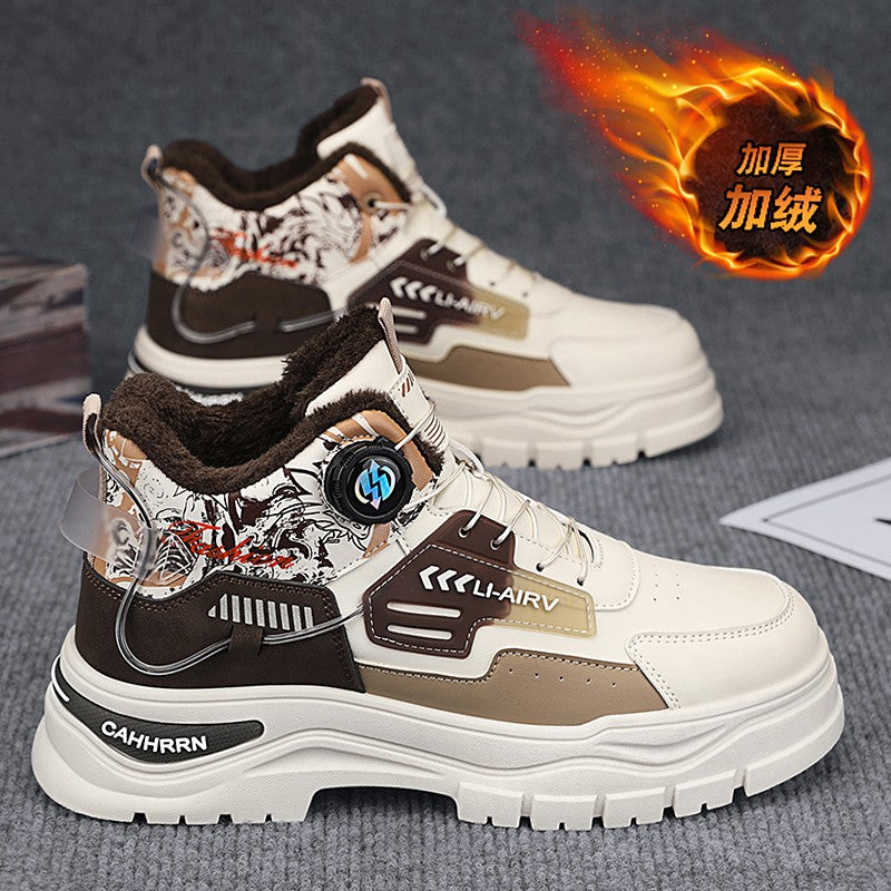 A new trend of thick, comfortable and casual high-top boots for men's outdoor sports in the autumn of 2025