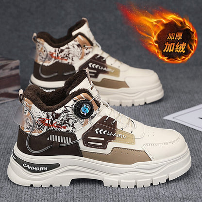 A new trend of thick, comfortable and casual high-top boots for men's outdoor sports in the autumn of 2025