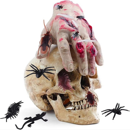 12/24pcs Halloween Simulation Bug Cockroach Spider Centipede Scorpion Plastics Prank Bug Funny 2025 Halloween DIY Decoration