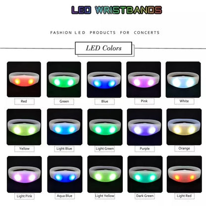 43Keys 1000 Meters 10 Area 15 RGB Remote Controller DMX Function LED Bracelets 100/2000PCS Wristband Wedding Party