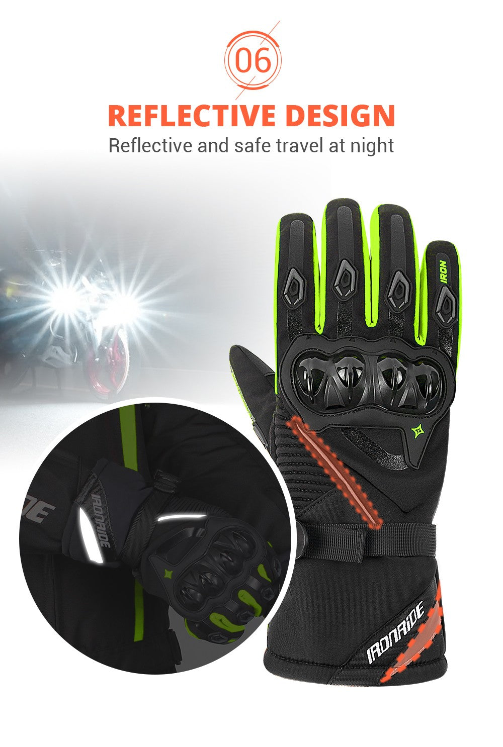 Luvas de motocicleta de inverno impermeáveis quentes masculinas dedo completo luvas de moto tela sensível ao toque para pilotagem de motocicleta